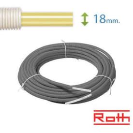 60 meter Roth universal pex rør-i-rør til vand og varme, 18 mm