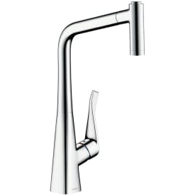 Hansgrohe Metris M71 320 köksblandare, utdragbar pip, krom