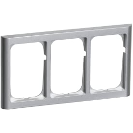 LK Fuga ramme Softline 63, 3x1,5 modul, Ståmetallic