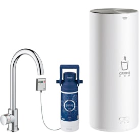 Grohe Red Mono kokende kjøkkenarmatur, 5,5 liters varmtvannsbereder, krom