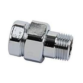 Kriss radiatorforskruning, ligeløbende, krom, 1/2"