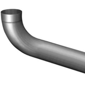 Rheinzink 72° udhængsbøjning med Ø76 mm nedløb i zink