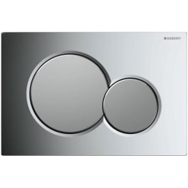 Geberit Sigma 01 Round spolplatta, krom/matt krom