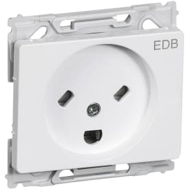 10 stk LK Opus 66 EDB stikkontakt med jord, 1 modul, Hvid
