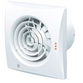 DUKA PRO 35TH badrumsventilator med fugtstyring og timer Ø150 mm i hvid