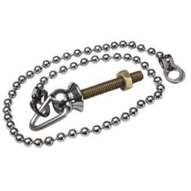 Kjede med bolt og 25 cm kulekjede, krom