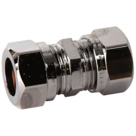 Vatette Rak koppling, förkromad, 15mm