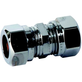 Vatette Rak koppling, förkromad, 12mm