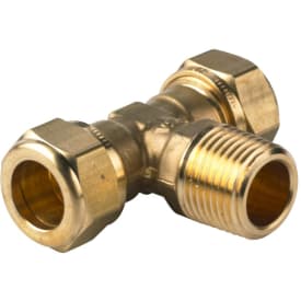 VSH super D1421 T- koppling, 15 mm x R15 x 15 mm, mässing