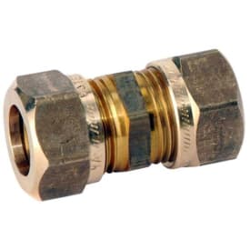 Vatette rak koppling, gul 22mm