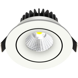 Nordtronic Velia Tilt downlight, 10,9W/2700K LED rund, matt hvit