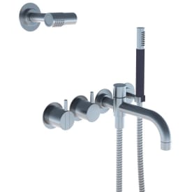 Vola 2441DT8-081 badekararmatur med dusjsett, børstet krom