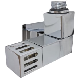 Kriss 4-K2 Rom Plus ventilsett vinkelløpende m/Romtermostat, Krom