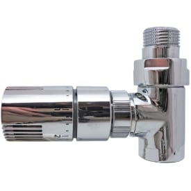 Kriss Cylinder Rum ventilsæt ligeløbende m/Rumtermostat, Krom