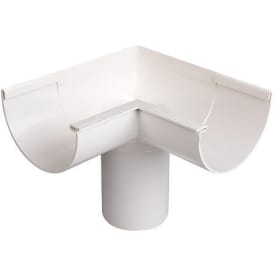 11&quot; x 75 mm x 90° Gjæring innvendig hvit Plastmo