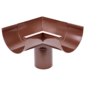 11&quot; x 90 mm x 90° Gjæring innvendig brun Plastmo