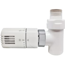 Kriss Cylinder Rum ventilsæt ligeløbende m/Rumtermostat, Hvid