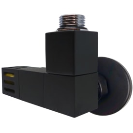 Kriss 4-K2 Rum ventilsett vinkelløpende m/romtermostat, matt sort