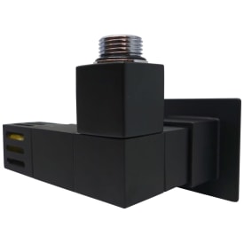 Kriss 4-K2 Rum Plus ventilsett vinkelløpende m/romtermostat, matt sort