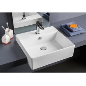 Lavabo Boxo 1030 Slim servant, 50x48 cm hvit