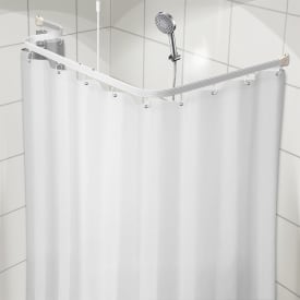 Van Der P Erica2000 Unicolor dusjforheng, 120x200 cm, hvit