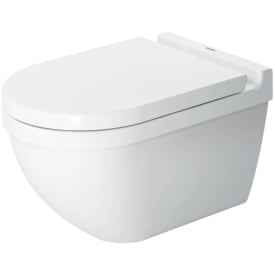 Duravit Starck 3 vegghengt toalettpakke, uten skyllekant, med Wondergliss, hvit