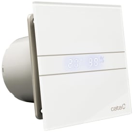 Cata E-100 GTH ventilator med hygrostat & timer til Ø100 mm i hvid