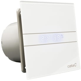 Cata E100 GTH ventilator, Ø100 mm, hygrostat, hvid