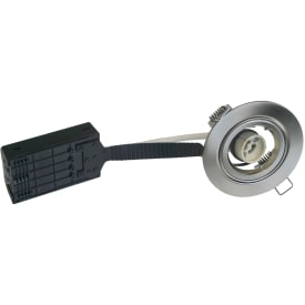 Nordtronic downlight Euro Spot 80, GU10, rund i børstet stål