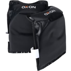 Ox-On knæskåner af PVC & læder med velcrolukning - sort