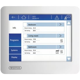 Wavin Sentio LCD-display til gulvvarmestyring, hvid