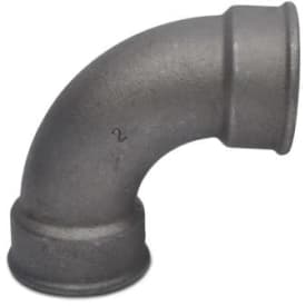 Sort bøyning, muffe/muffe 1/2" - kort