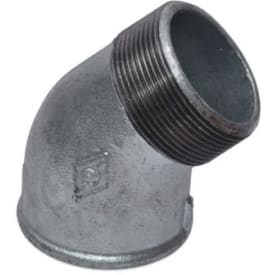 Galvanisert vinkel, muffe/nippel 1/2" - 45°