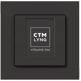 mTouch One-R, 1P, termostat og regulator, matt svart
