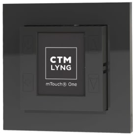 mTouch One-R, 1P, termostat og regulator, blank svart