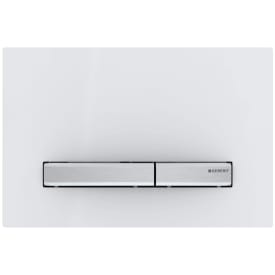 Geberit Sigma 50 Square betjeningsplate, hvit/krom