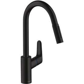 Hansgrohe Focus M41 kjøkkenarmatur, uttrekkbar tut, matt sort