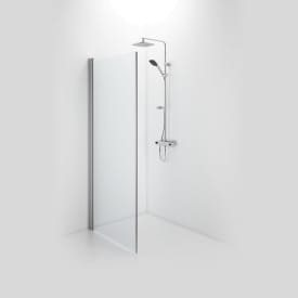 Contura Shower Space dusjdør, 67 cm, klart glass, aluminium profil