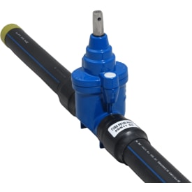 Fucoli 50 mm serviceventil med PE-ende SDR11, segjärn, PN16