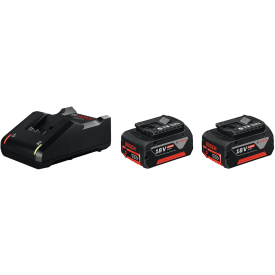 Bosch 18-V batteripakke med 2 stk. 4,0 Ah og lader GAL 18V-40