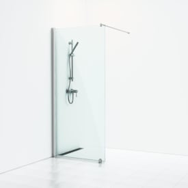 Svedbergs Skoga duschvägg, 70 cm, klart glas, matt aluminium profil
