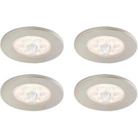 Loevschall ID downlight med sensor, 4-kit, 2,3W LED, stål look