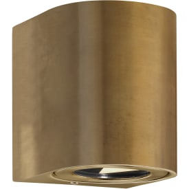 Nordlux Canto 2 vägglampa utomhus, mässing