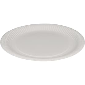 Abena Gastro tallerken, pap, hvid, Ø23 cm, 100 stk.