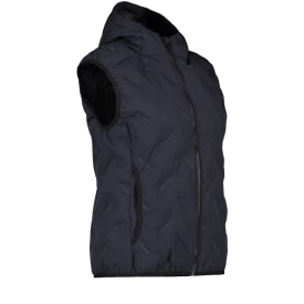 Geyser dame quiltet vest med hætte, G11031, navy, str. 3XL