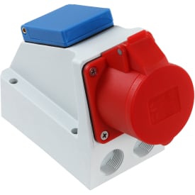 Kombinert CEE-veggkontakt 16A 3P+N+J 400V+dk hvit