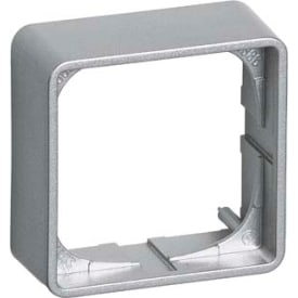 10 stk LK Fuga ramme Baseline 50, 1 modul, 21 mm høj, stålmetallic