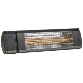 Heat1 infrarød terrassevarmer m/fjernkontroll, 500-1500W, antrasitt