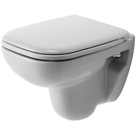 Duravit D-Code Compact væghængt toilet, antibakteriel, hvid