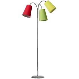 Gulvlampe Salsa Krom Med R-G-G Skærme